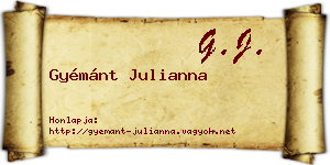 Gyémánt Julianna névjegykártya
