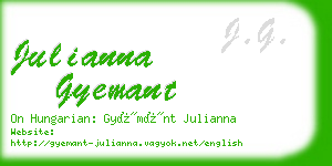 julianna gyemant business card